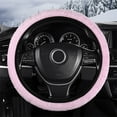 thumbnail image 1 of YUVA Elastic Steering Wheel Cover, Mesh Fabric, Black/Pink/Coffee/Beige/Gray, 14-15in, Warm, Anti-Slip, Breathable, Easy Install, 1 of 9