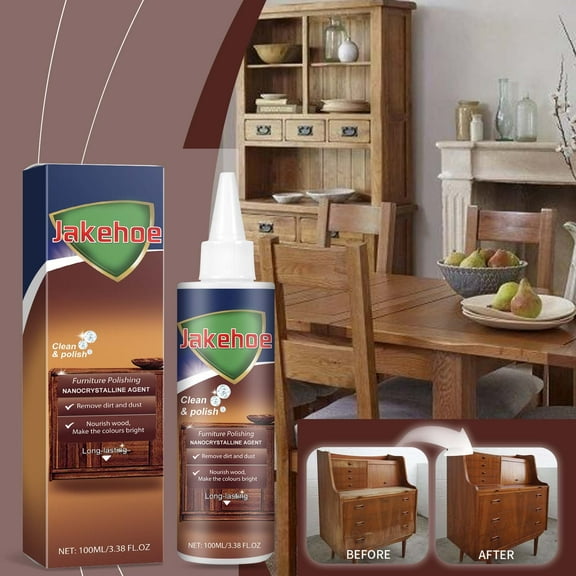 YUVA Furniture Crystal Coating - Deep Shine Restorer, Anti-Crack Protection, Safe for Wood, Leather, Composite Furniture - 100ml