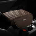 thumbnail image 1 of YUVA Leather Car Center Console Cover Pad, Gray/Black/Brown/Pink/Beige/Red, Waterproof, Anti-Slip, with Storage Bag, Universal for SUV/Truck, 1 of 6