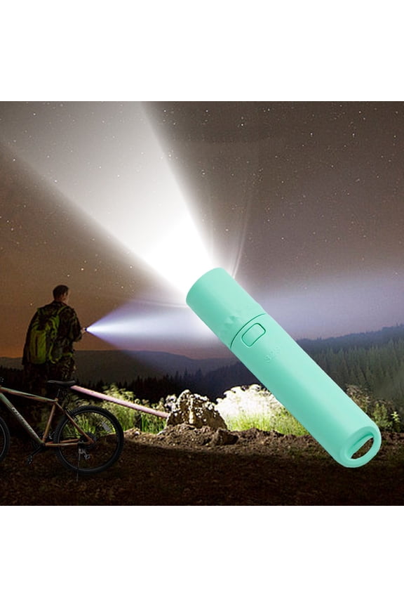 Mini USB Charging Zoom Dimming LED Flashlight, 3 Modes IP65 Waterproof Aluminium Alloy Portable Keychain Torch with 100 Lumens 400mAh Battery for Emergency, Camping, Hiking, Biking