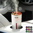 thumbnail image 1 of YUVA Plug-In Car USB Humidifier, Plastic, White/Black, 300ml, Aromatherapy, Colorful Lights, Type-C, Auto On/Off, Portable for Car/Office/Home, 1 of 9