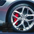 thumbnail image 1 of YUVA Reflective Car Wheel Stickers, 4-Pack, 2.36x2.36in, for 18-21 Inch Wheels, Decorative & Scratch Cover, UV Protection & Safety, 1 of 6