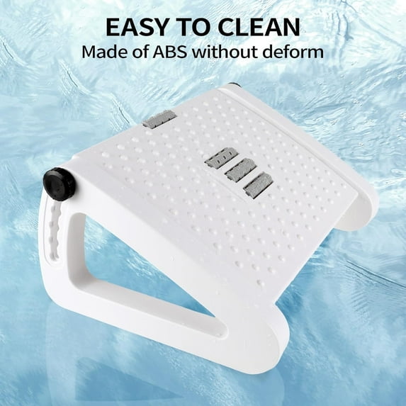 YUWENUS Foot Rest for Under Desk at Work for Office 6 Height Adjustable Foot Rest with Massage Ergonomic Foot Stool for Chair, White