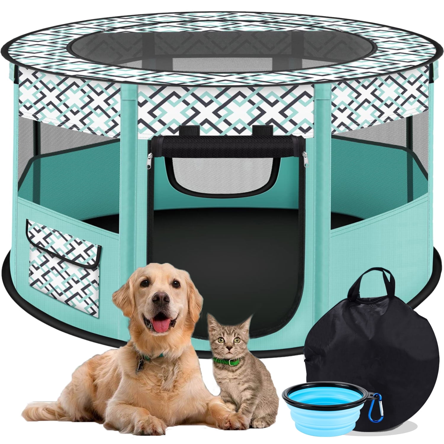 YUWENUS Portable Pet Playpen, 44
