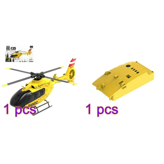 YUXIANG F06 EC-135 RC Helicopter 1/36 Scale 2.4G 6CH Direct-Drive Brushless 6-Axis Gyro 3D/6G RTF Aircraft Dual Mode Optical Flow Positioning for Adults