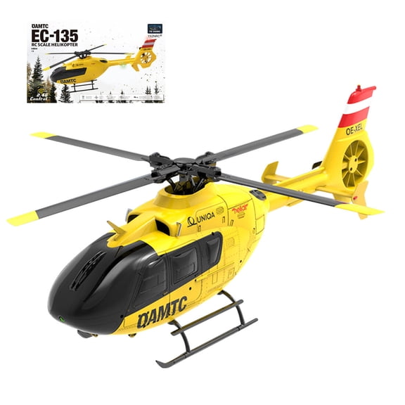 YUXIANG F06 EC-135 RC Helicopter, 1/36 Scale 6CH Direct-Drive Brushless Aircraft with Gyro Stabilization, 3D AerobaticRemote Control Helicopter for Adults & Beginners (RTF Version)