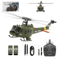 thumbnail image 1 of YUXIANG F07-V Remote Control Helicopter, 1/34 Scale UH-1 Huey 6CH Brushless Flybarless RC Helicopter, 3D/6G Stabilized RTF Military Aircraft Model for Adult, 1 of 9