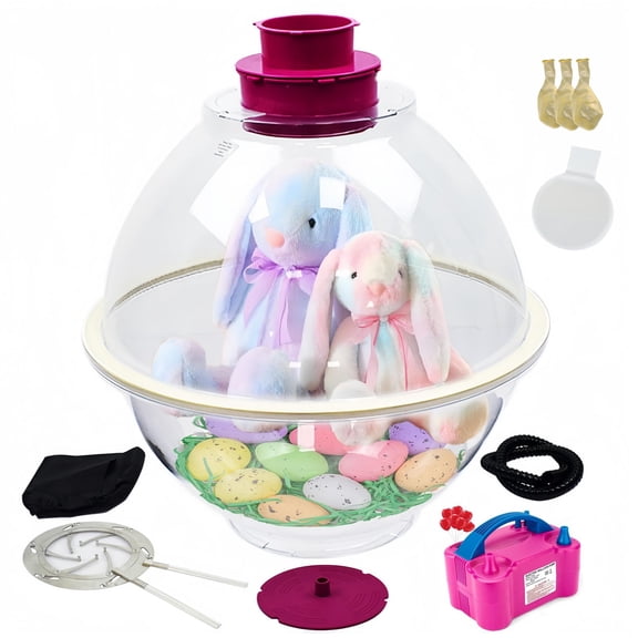 YUXUN YX Balloon Stuffing Machine Balloon Stuffer Machine Kit with Electric Air Pump, Expander Tool, 5 Pieces BOBO Balloons and 3 Pieces Latex Balloons