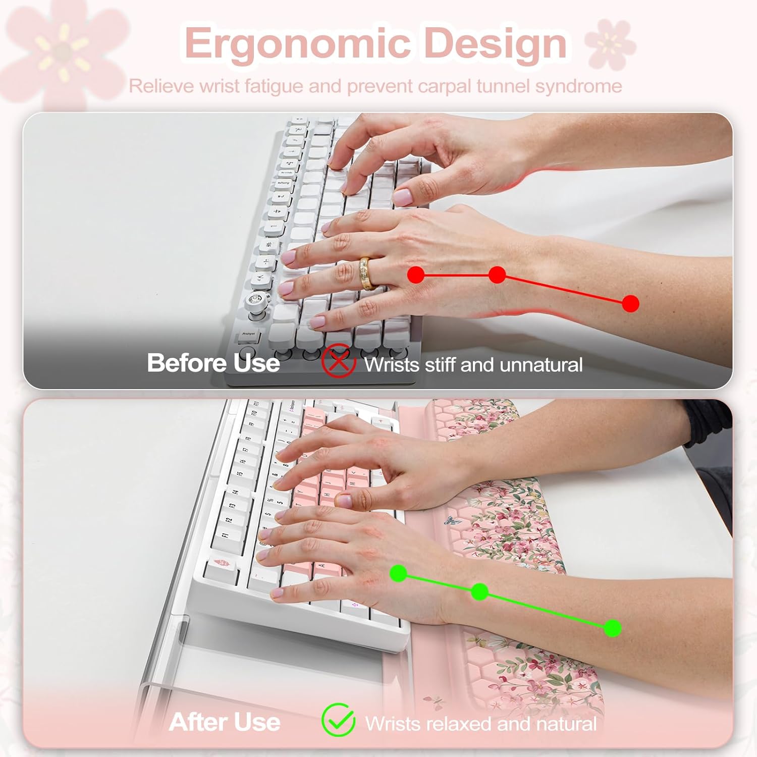 YUYAN-2 in 1 Keyboard Stand with Wrist Rest, 3-Angle Adjustable ...