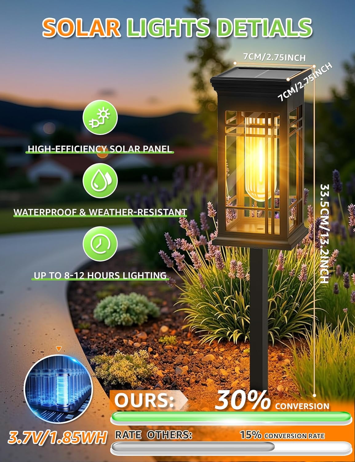 Aazon.co: Solar Lanterns Outdoor Waterproof Garden Decor - Birthday