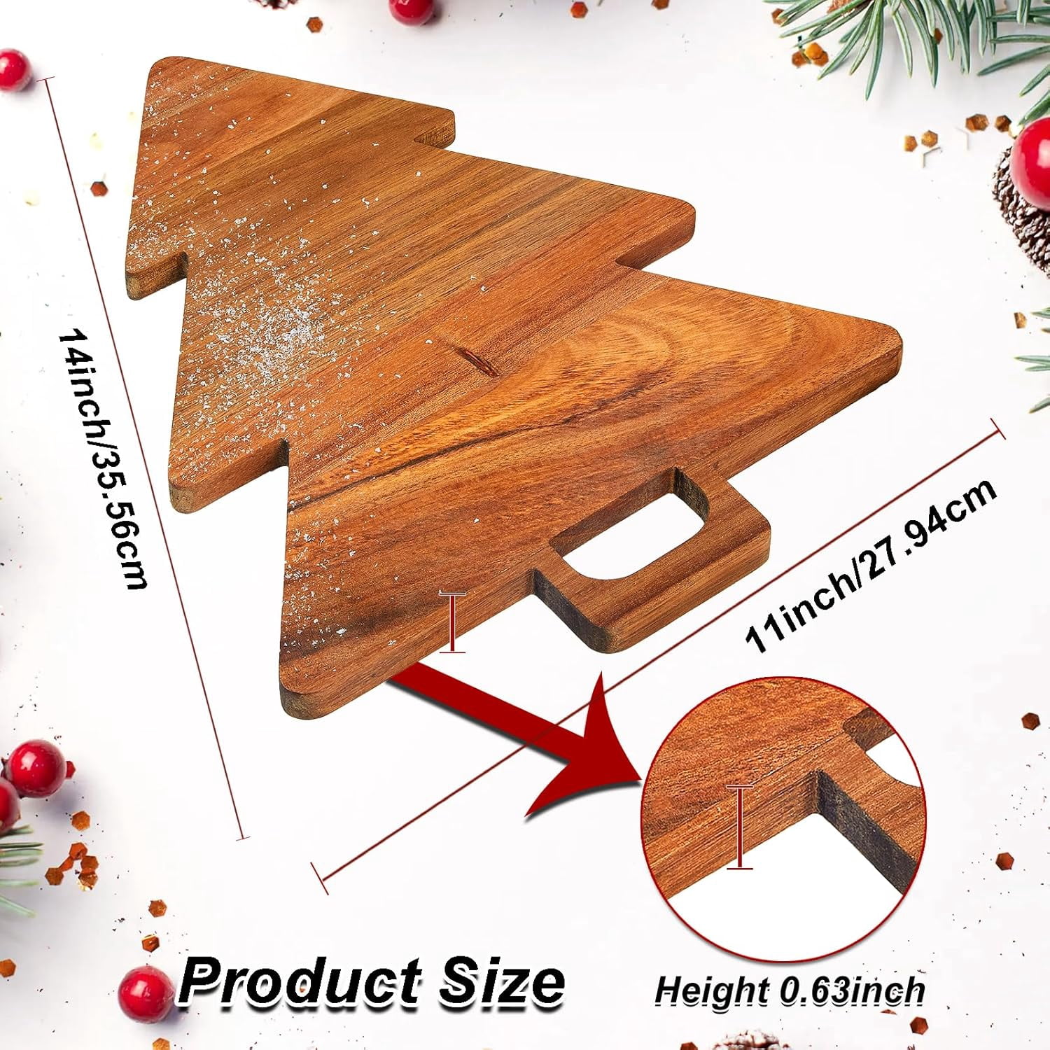 YUYAN-Christmas Tree Cutting Board - Christmas Tree Shaped Charcuterie ...