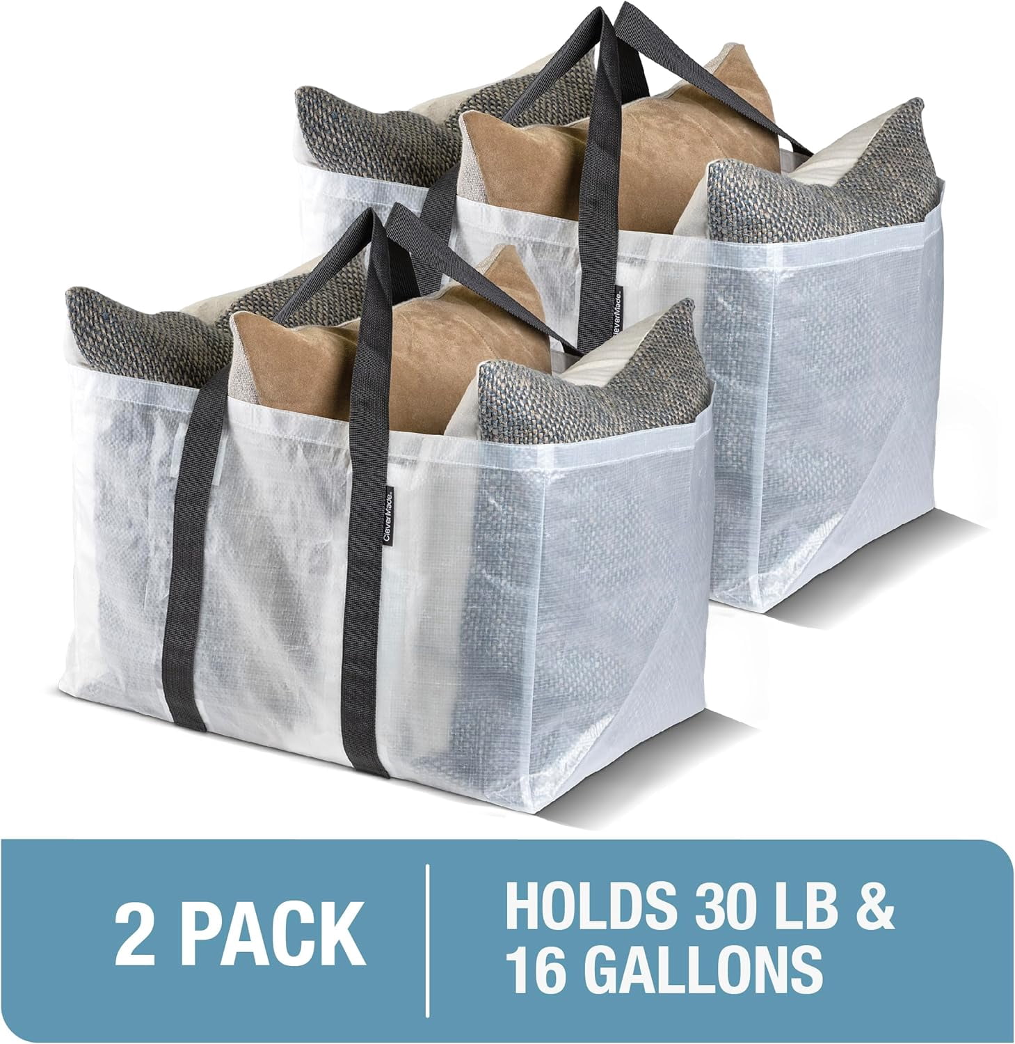 YUYAN-Foldable Storage Container Bags, Pack of 2 Heavy Duty Plastic ...