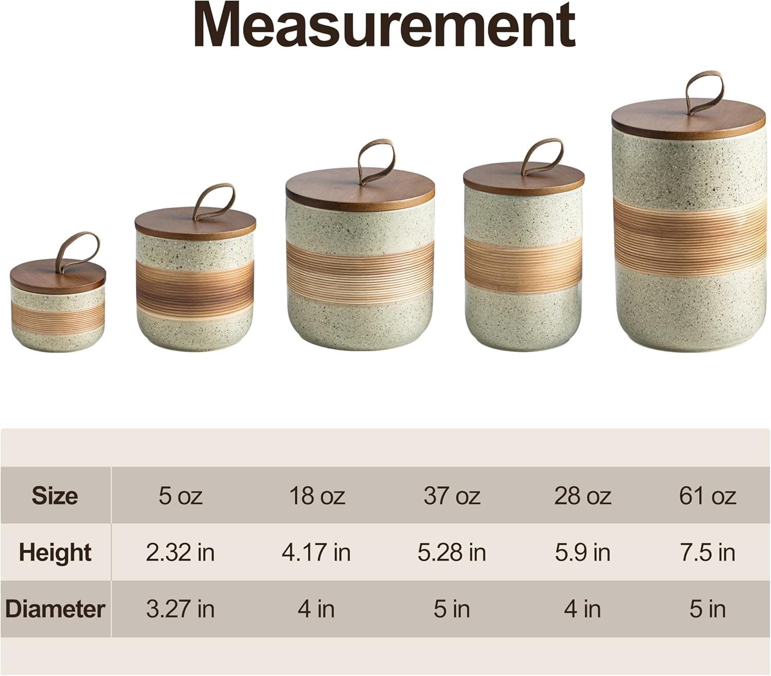 YUYAN-Large Storage Containers with Lids, Ceramic Coffee Container ...