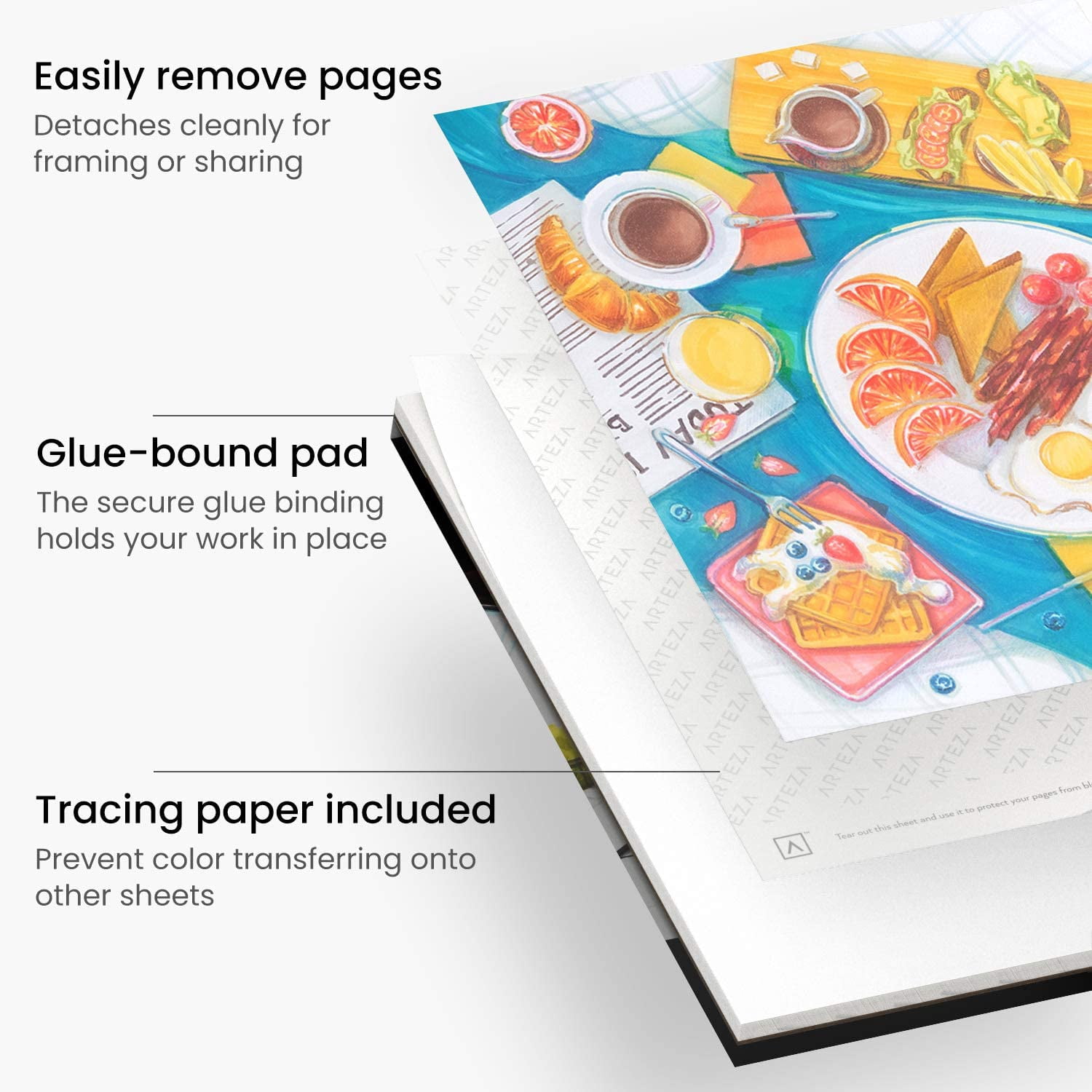 Pad In Drawing YUYAN-Marker Paper Pad 9x12 Drawing Pad 2 pack 50 Sheets Sketch Pads ...