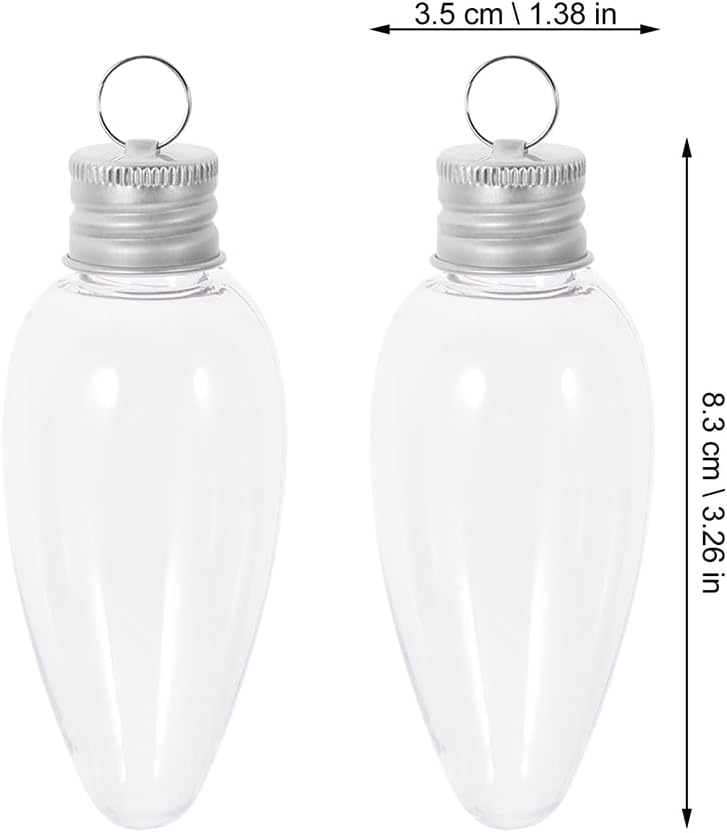YUYAN-Small Light Bulb Candy Bottle Ornament Container Cajitas De para ...