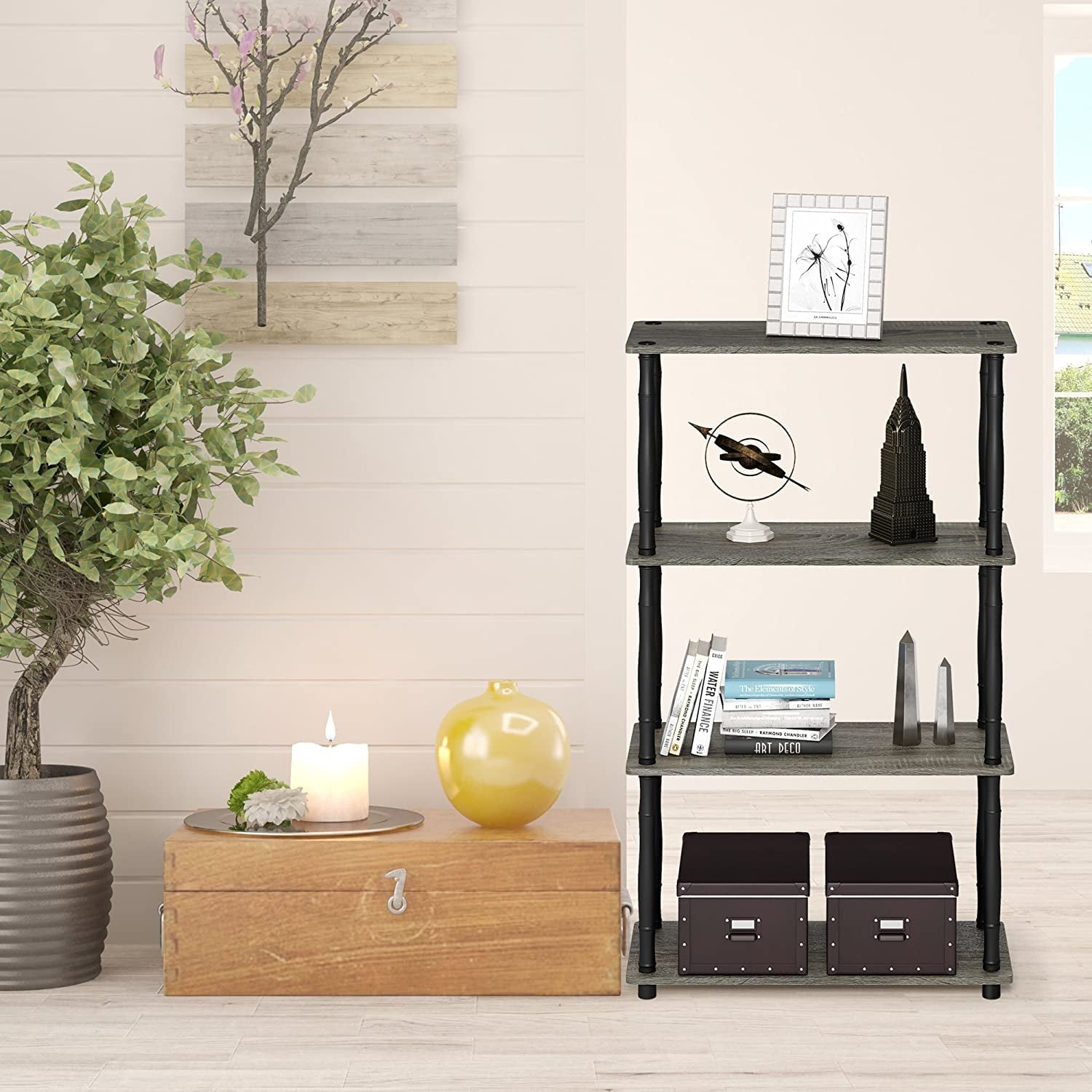 YUYAN-Turn-N-Tube 4-Tier Multipurpose Shelf Display Rack, Classic Tubes ...
