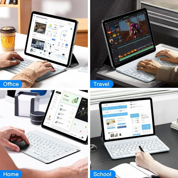 YUYAN-Wireless Bluetooth Keyboard for Samsung Galaxy Tablets, Ultra-Slim Portable, Type-C Rechargeable, Compatible with Tab A9+/S10 FE/S9/S9 FE/S9+/S9 FE+/S6 Lite/S7/A8