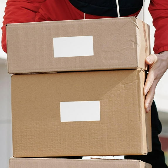 YUYUETIME 1000 Labels Roll Blank Name Tag Stickers Thermal Paper for Warehousing 80x40mm