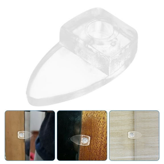 YUYUETIME 100pcs Mirror Mounting Clips Transparent Plastic Mirror Fixing Clip for DIY Enthusiasts