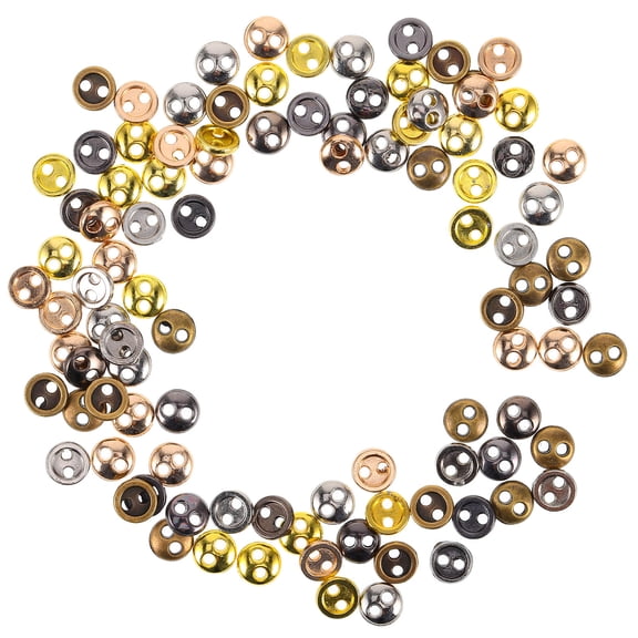 YUYUETIME 100Pcs Mini Buttons Metal Sewing Diy Crafts Round Decorative Pins