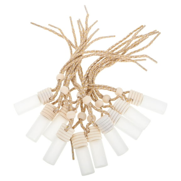 YUYUETIME 10Pcs Clear Glass Hanging Car Diffuser Bottle Air for Essential Oils and Fragrances 5ml
