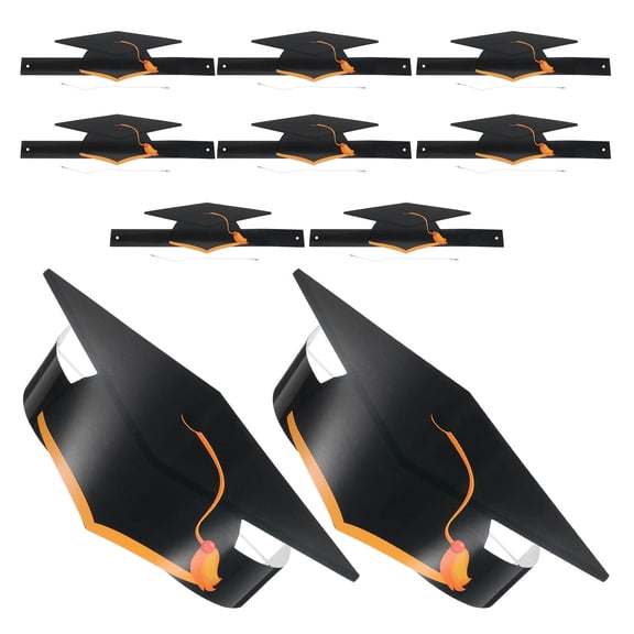 YUYUETIME 10Pcs Multi Color Paper Graduation Caps for Class of 2025 Graduation Party Decoration