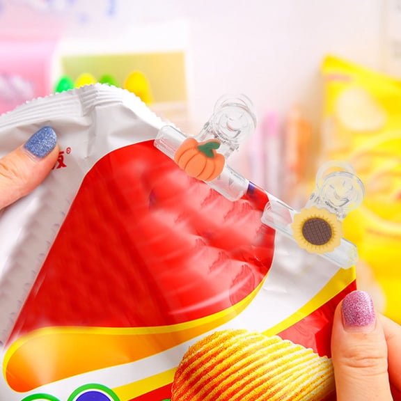 YUYUETIME 10Pcs Portable Assorted Color Chip Bag Clips Plastic for Home Kitchen and Paper Organization
