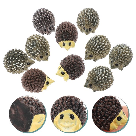 YUYUETIME Garden Decorations Assorted Color 10Pcs Mini Hedgehogs
