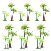 YUYUETIME Artificial Coconut Palm Tree Model, Green Miniature Scenery Decor Ornament, Assorted Colors for Home Table Decor
