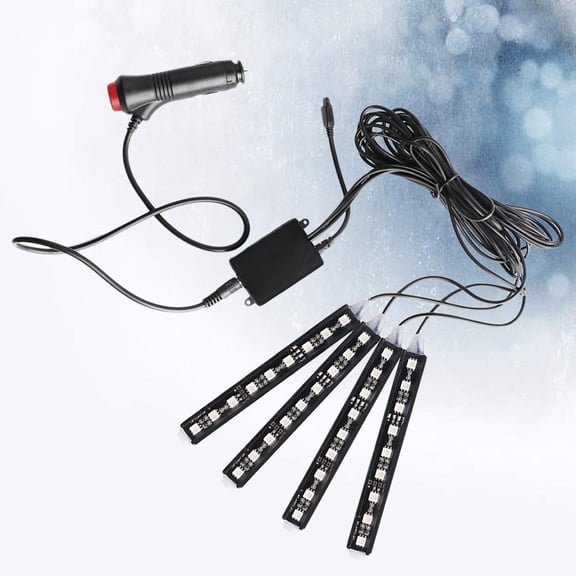 YUYUETIME Led Seven Color One Drag Four Atmosphere Lamp Car Interior Light 1 Set 5.9x4.8in