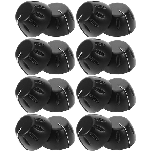 YUYUETIME 15Pcs Black Plastic Bass Controller Knob with Compact Design for Electric Guitar Repair