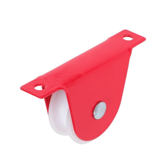 YUYUETIME 1Pack Ladder Pulley Wheel Red 3.2In .7In X0.7In Metal for Indoor Use