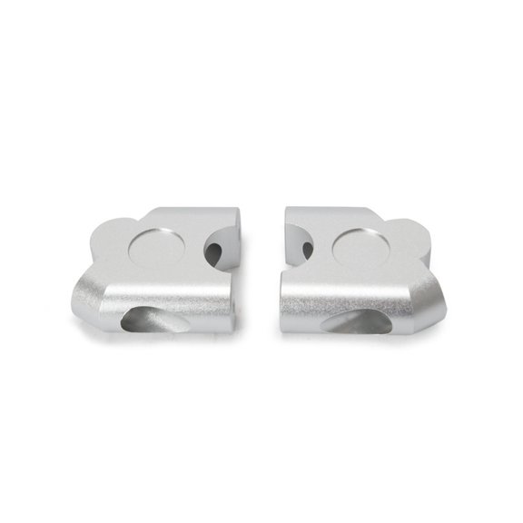 YUYUETIME 1Pair Cnc Aluminum Handlebar Riser for Motorbike with Pivoting Design, Plated Silver