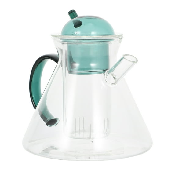 YUYUETIME 1Pcs Green Glass Storage Pot Practical Glass Tea Pot for Housewarming present Cold Brew Coffee Container