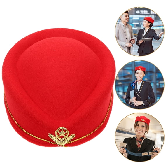 YUYUETIME Costume Hat Flight Attendant Hat 1Set