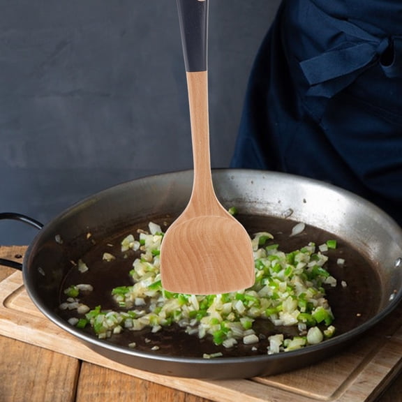 YUYUETIME Lightweight Wooden Kitchen Shovel Multipurpose Cooking ula for Nonstick Frying Pans