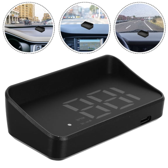 YUYUETIME 1Set Black Plastic Display Car Windshield Speedometer Real Time Monitoring 9.0x4.5x2.5in