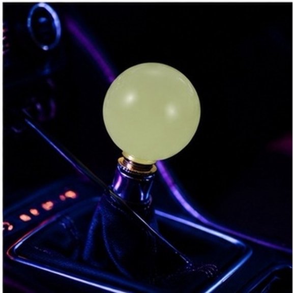 YUYUETIME 1Set Glow in The Dark Gear Shifter Knob Acrylic Round Ball for Car Manual and Automatic Shift