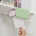 thumbnail image 1 of YUYUETIME 1Set Paper Towel Holder for Kitchen Iron Wall Mounted Rectangular Shape Storage Drawer No Punch Required, 1 of 8