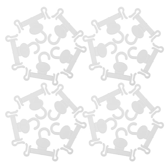 YUYUETIME 20Pcs White Plastic Shoes Wall Hooks for Home Shoe Storage Organizer