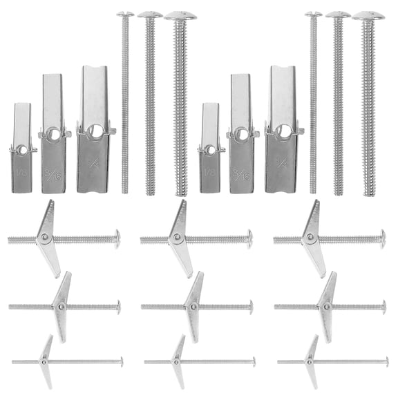 YUYUETIME 24Pcs 8.5X1.2X1In Spring Toggle Bolt Metal Drywall Anchors for DIY Projects