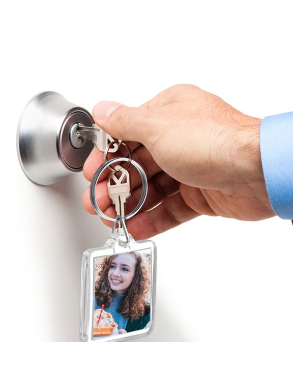 Transparent Plastic Photo Insert Key 25 Pieces Assorted Shapes