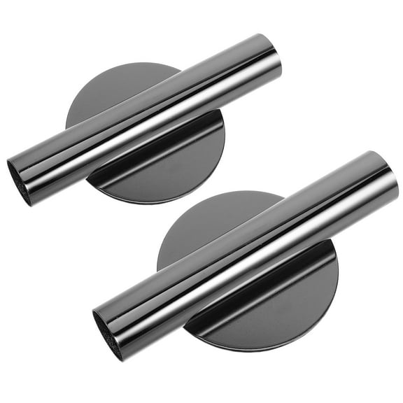 YUYUETIME 2Pack Dark Grey Round Wall Vase Container with Adhesive Backing for Wall Decor