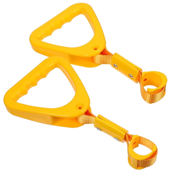YUYUETIME 2Pcs Yellow Subway Handle Ring for Non Contact Trash Can and Car Interior Use