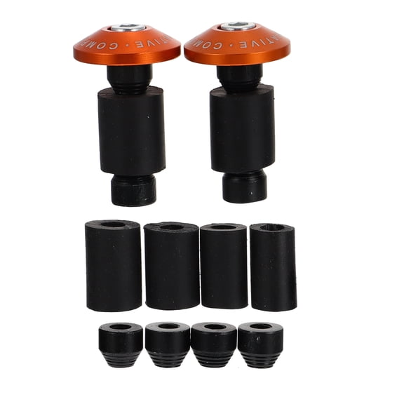 YUYUETIME 2Pcs Motorbike Handlebar Caps Black Aluminum Alloy Handlebar Grip Plugs Easy Install