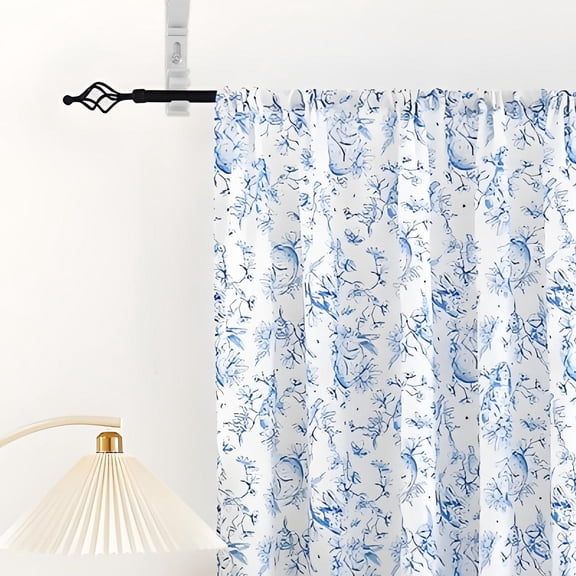 YUYUETIME 2Pcs No Drill Curtain Rod Brackets Easy Installation Space-saving Design for Offices and Living Rooms