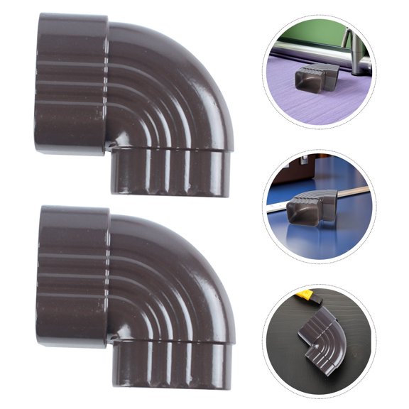 YUYUETIME 2Pcs Right Angle Rain Gutter Downspout Elbow Durable Aluminum Alloy Connector for Exterior