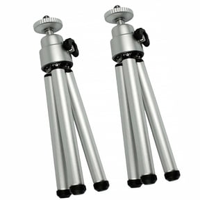 YUYUETIME 2Pcs Self Timer Rod for Camera Shooting Portable Silver Aluminum Lightweight Phone Holder