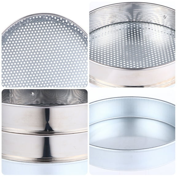 YUYUETIME Dirt Sifter Sifter Stainless Steel 3Pcs Silver