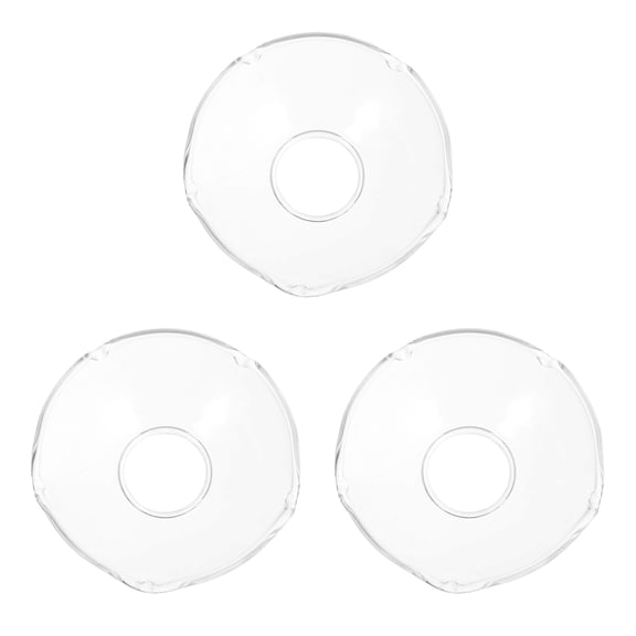 YUYUETIME 3pcs Glass Flower Candle Drip Protector Rings for Candlesticks